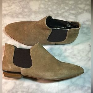 Comptoir Des Contonniers tan suede slip on/short booties - US Size 6, like new